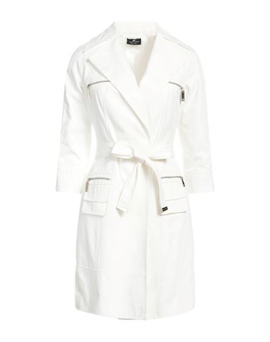 Elisabetta Franchi Woman Overcoat White Size 4 Cotton