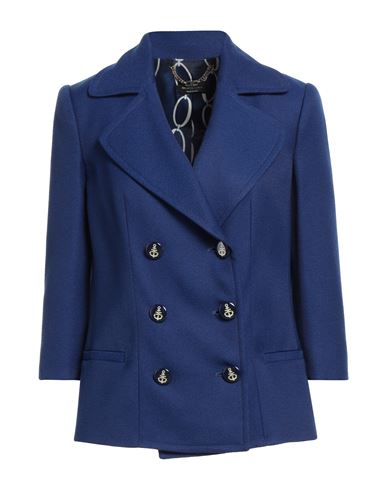 Elisabetta Franchi Woman Blazer Blue Size 8 Viscose, Wool