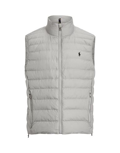 Polo Ralph Lauren Packable Quilted Vest Man Down Jacket Grey Size Xl Recycled Nylon