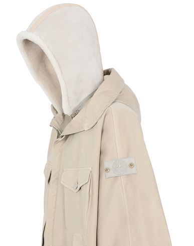 stone island hooded logo cape