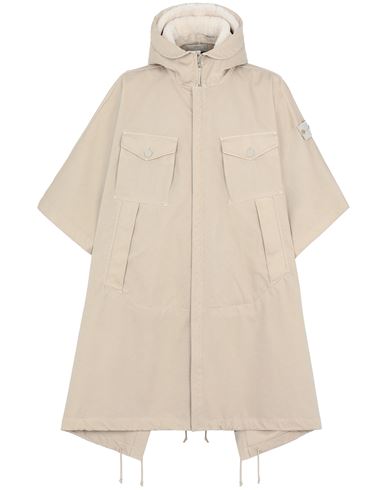 stone island hooded logo cape
