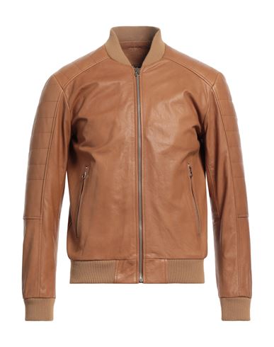 Masterpelle Man Jacket Camel Size 3xl Soft Leather In Beige