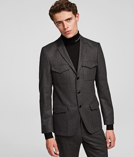 Image of Suit Jacket with Pockets