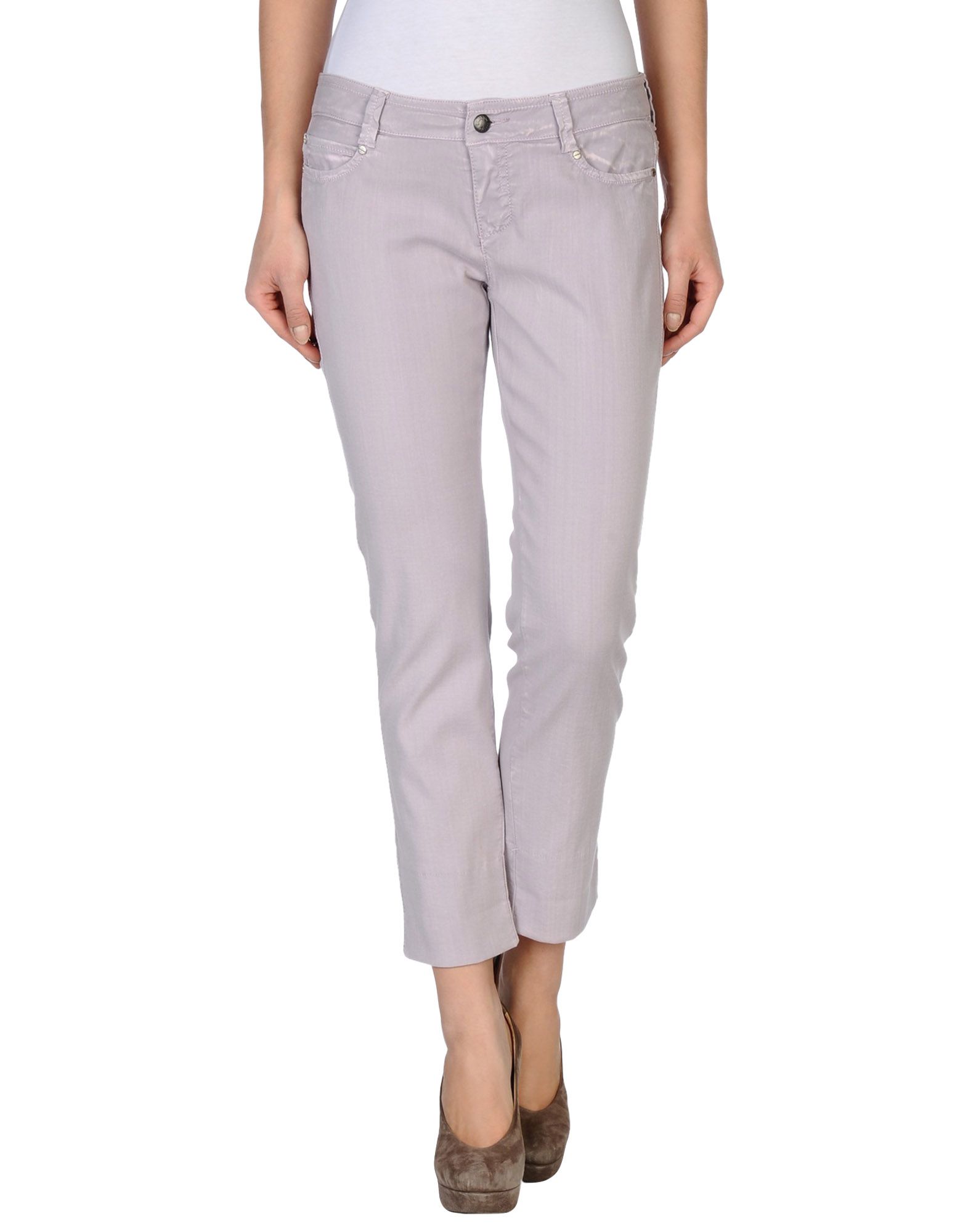 ERMANNO SCERVINO ERMANNO SCERVINO WOMAN JEANS LILAC SIZE 10 COTTON, POLYURETHANE,42396551PN 5