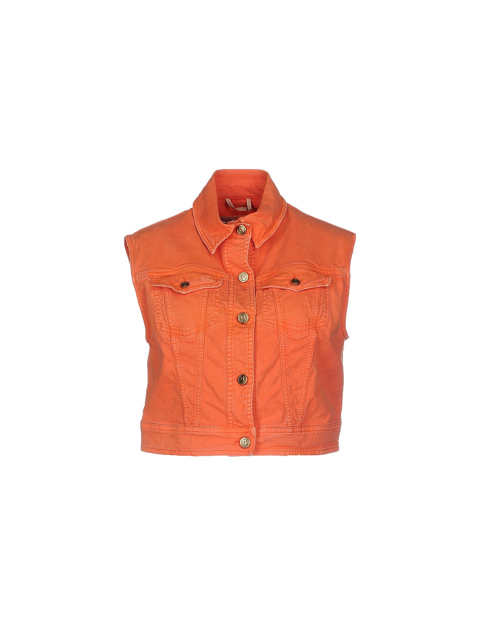 Galliano Denim Outerwear In Orange