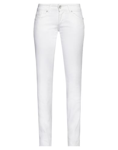 Woman Jeans White Size 25 Cotton, Elastane