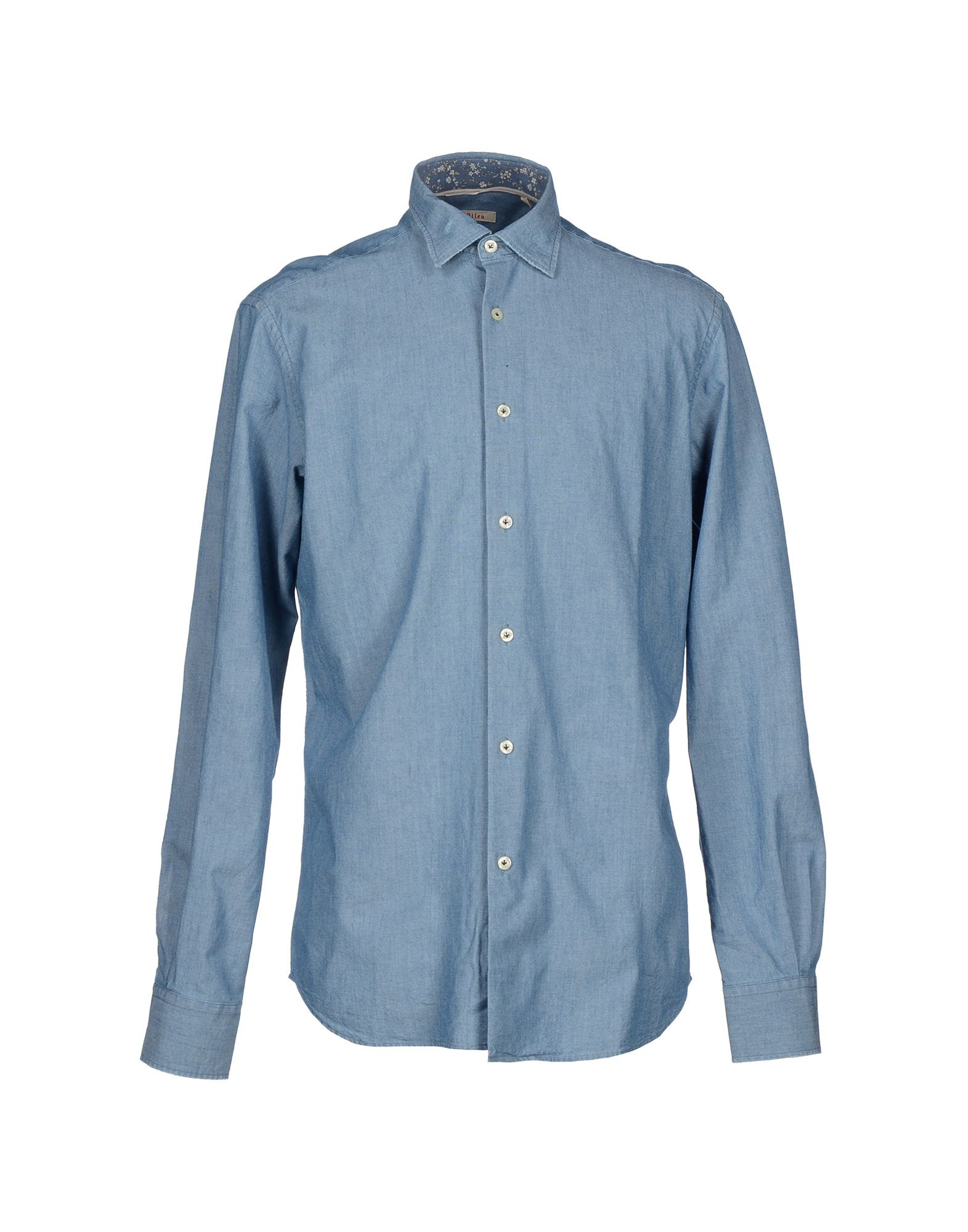 《送料無料》ALTEA メンズ デニムシャツ ブルー 43 コットン 100%