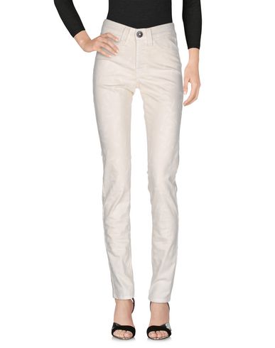 Woman Jeans Ivory Size 24 Cotton, Polyester, Elastane