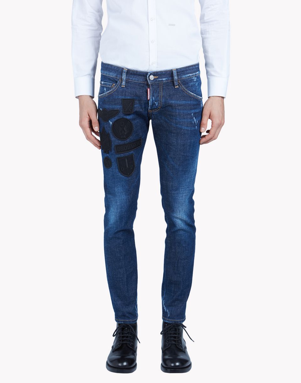 Dsquared2 Military Patches Clement Jeans - 5 Pockets for Men | Official ...