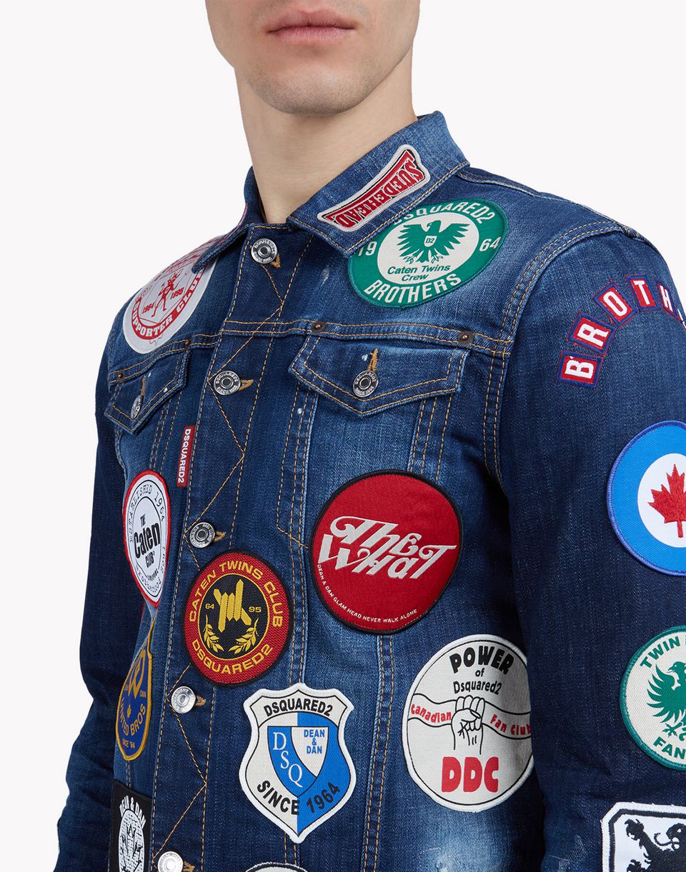 Dsquared2 Patch Denim Jacket, Denim Outerwear Men - Dsquared2 Online Store