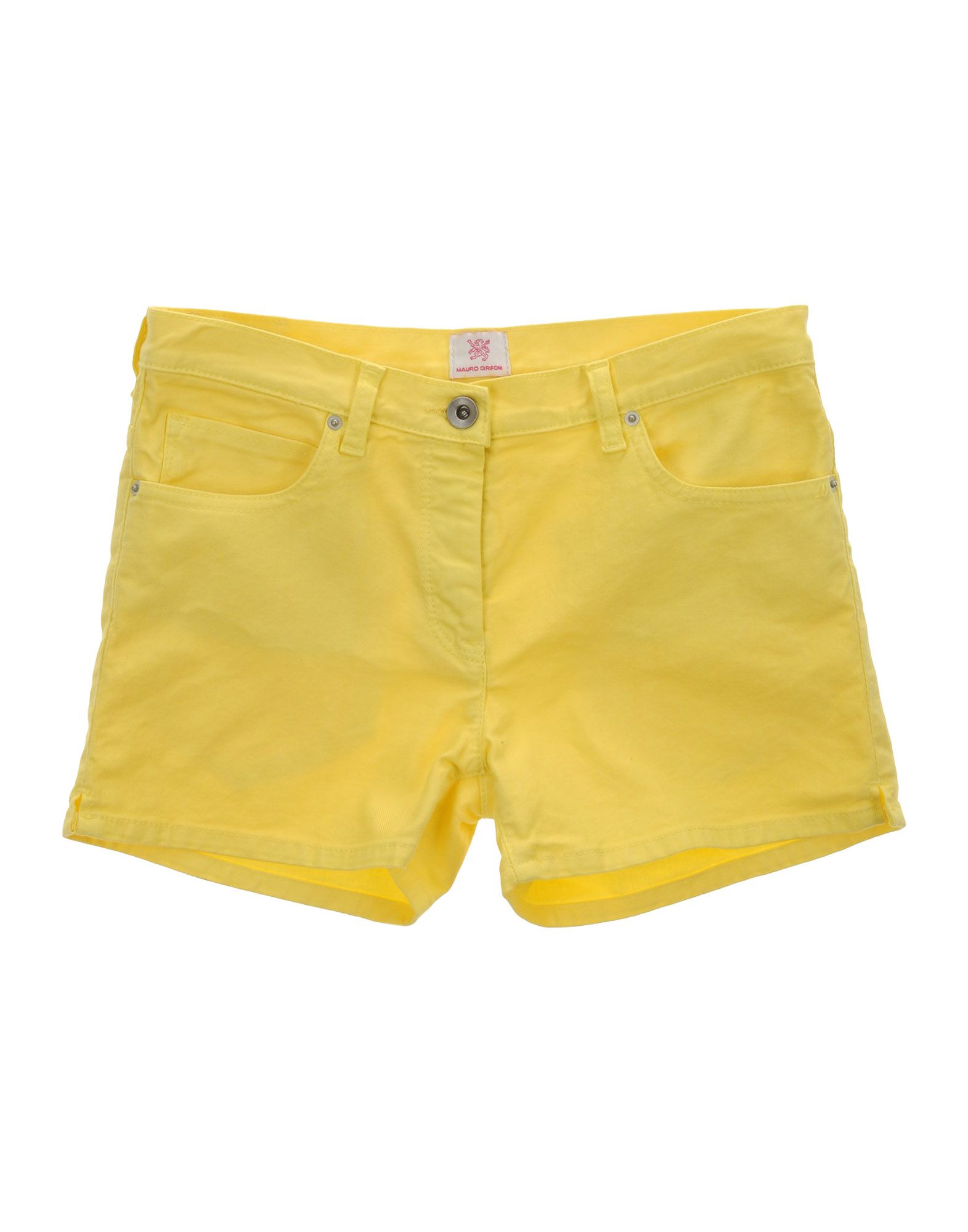 Mauro Grifoni Kids' Denim Shorts In Yellow