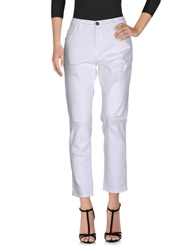 Woman Jeans White Size 24 Cotton, Elastane