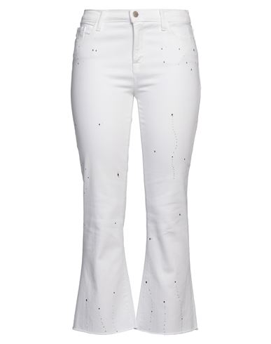 Woman Jeans White Size 31 Cotton, Polyester, Elastane