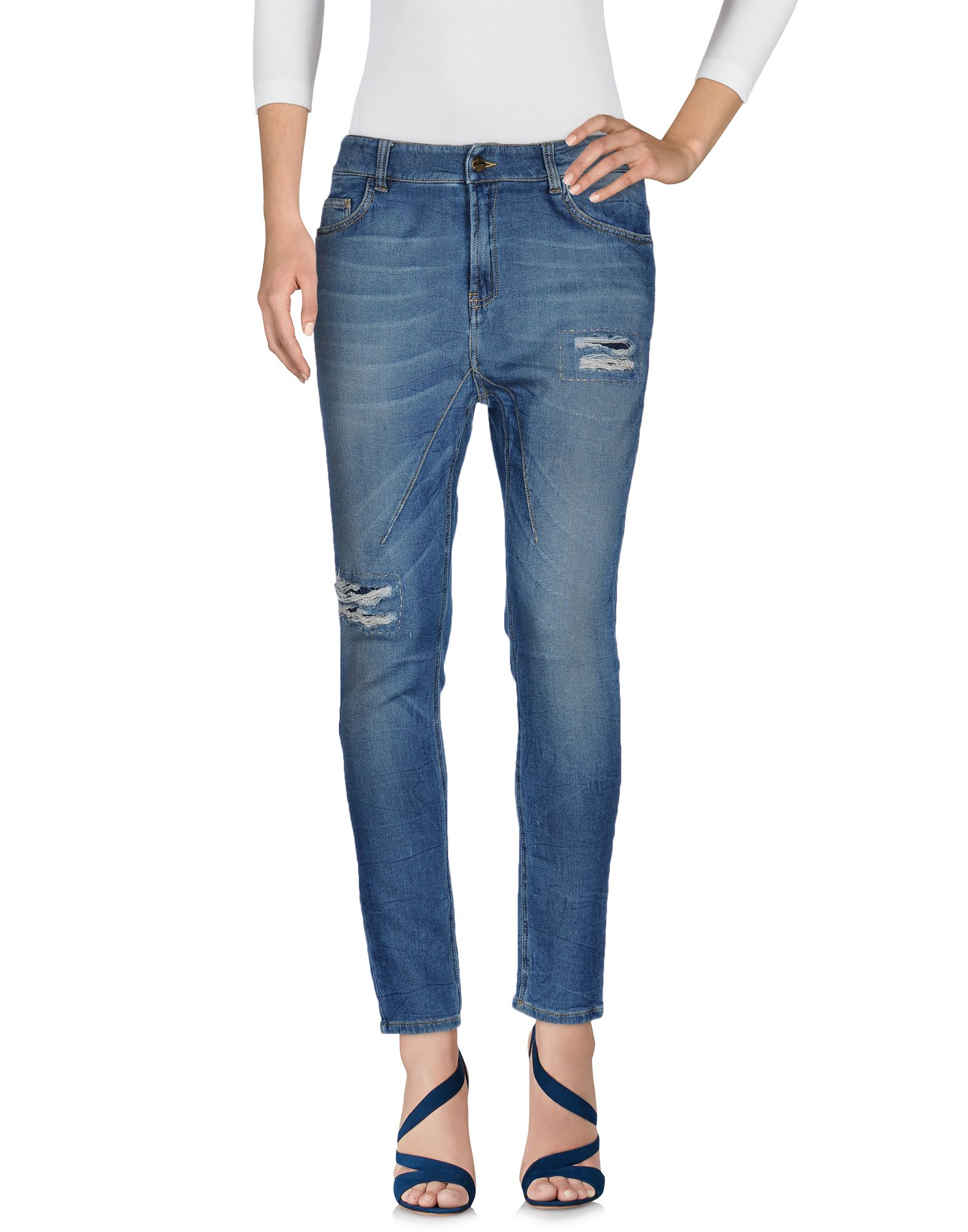 ФОТО manila grace denim джинсовые брюки