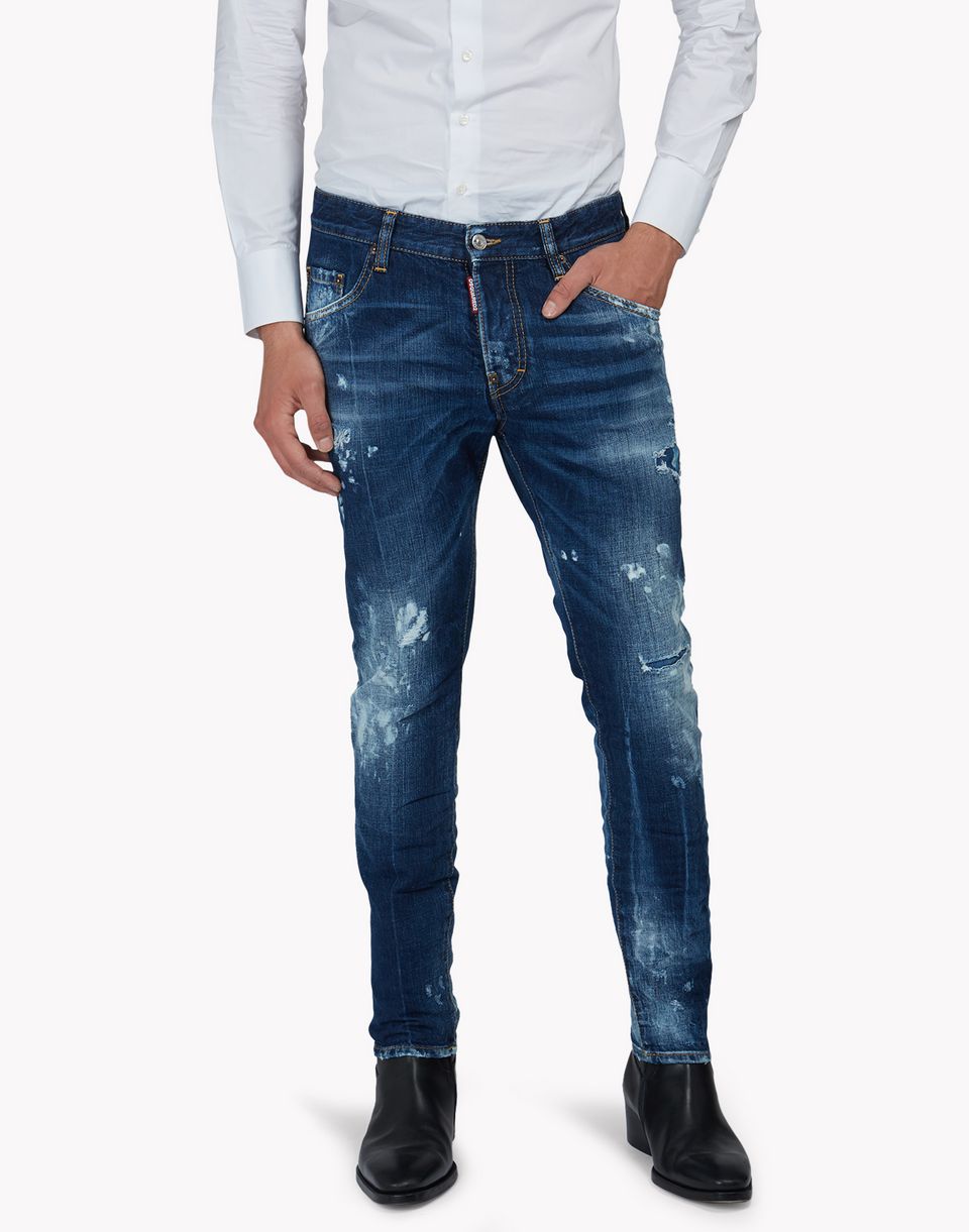 Dsquared2 Skater Jeans Blue - 5 Pockets for Men | Official Store