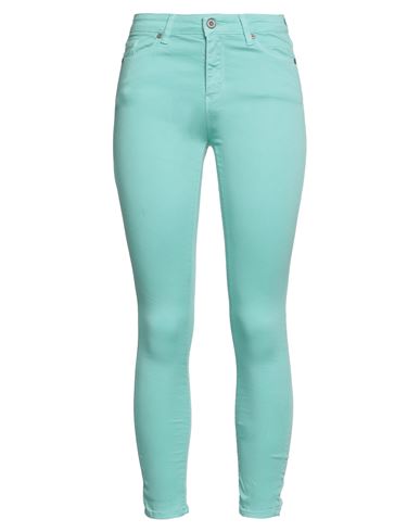 Please Woman Pants Turquoise Size Xs Cotton, Polyester, Elastane In Blue