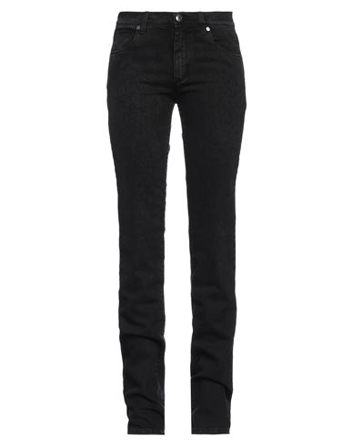 Woman Jeans Black Size 28 Cotton, Elastane