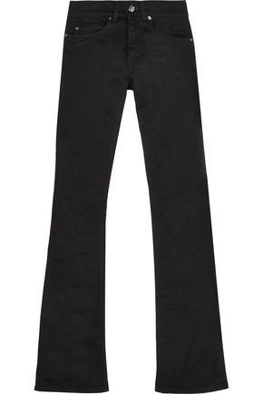 ACNE STUDIOS WOMAN LITA HIGH-RISE COTTON-BLEND TWILL FLARED JEANS BLACK