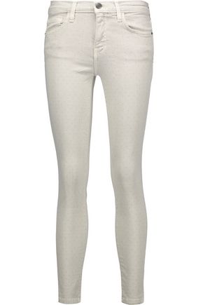 CURRENT/ELLIOTT The Stiletto printed mid-rise skinny jeans