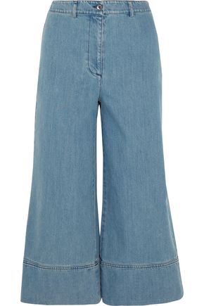 MICHAEL KORS COLLECTION Cropped high-rise wide-leg jeans