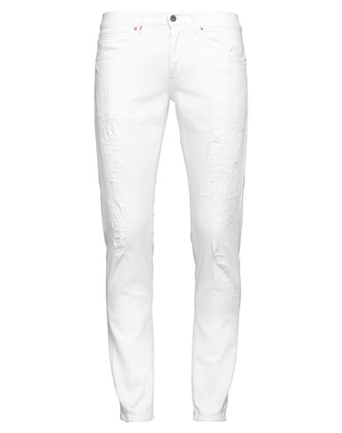 Woman Jeans White Size 28 Cotton, Elastane