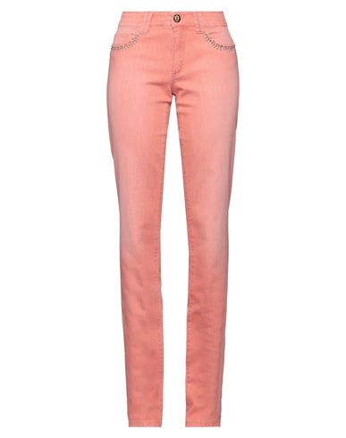 Marani Jeans Woman Jeans Salmon Pink Size 16 Cotton, Elastane