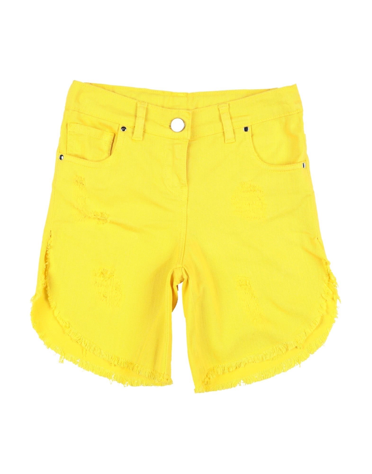 So Twee By Miss Grant Kids' Denim Bermudas In Yellow