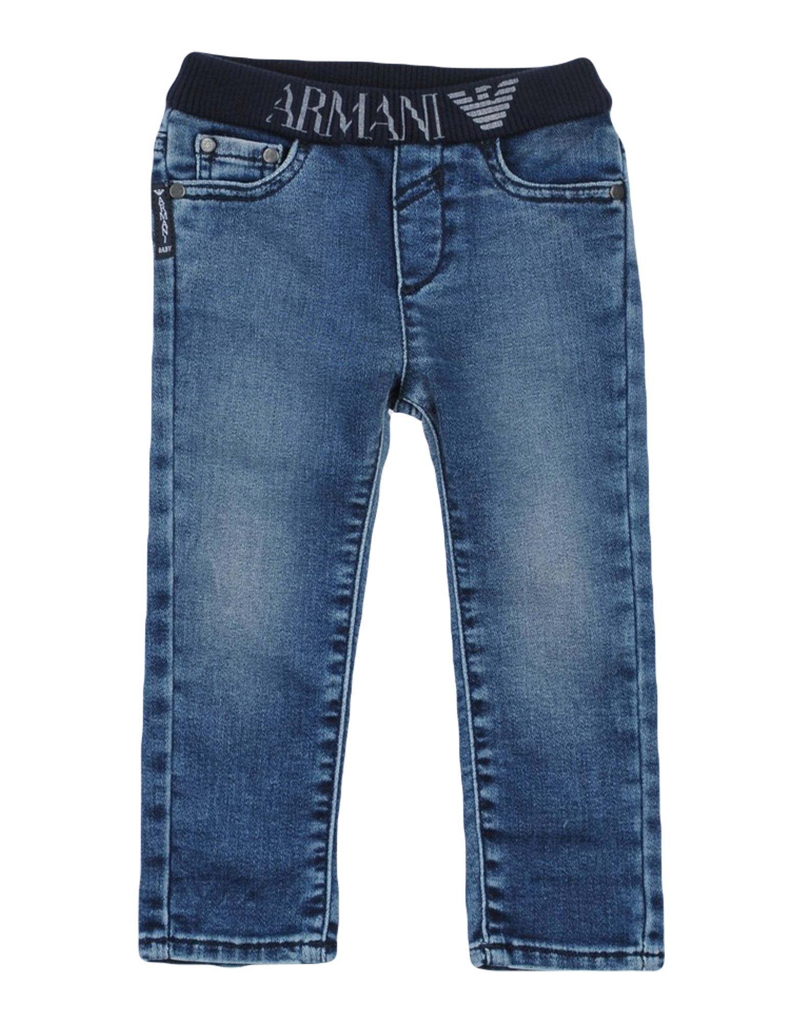 《セール開催中》ARMANI JUNIOR ボーイズ 0-24 ヶ月 ジーンズ ブルー 6 コットン 80% / エラストマルチエステル 19% / ポリウレタン 1% / ポリエステル / ナイロン