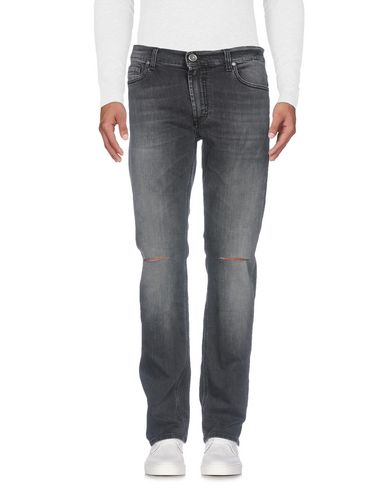 Man Jeans Steel grey Size 28 Cotton, Elastane