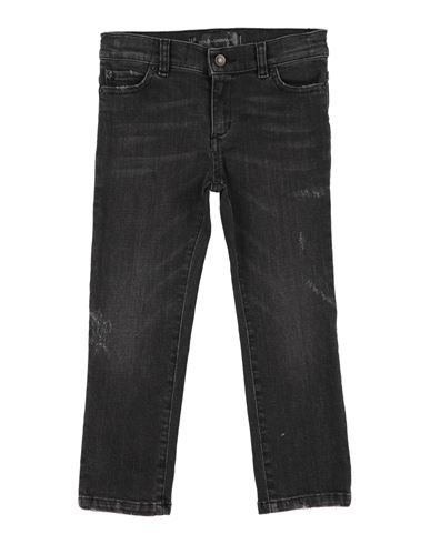 Shop Dolce & Gabbana Toddler Boy Jeans Black Size 5 Cotton, Elastane, Cow Leather