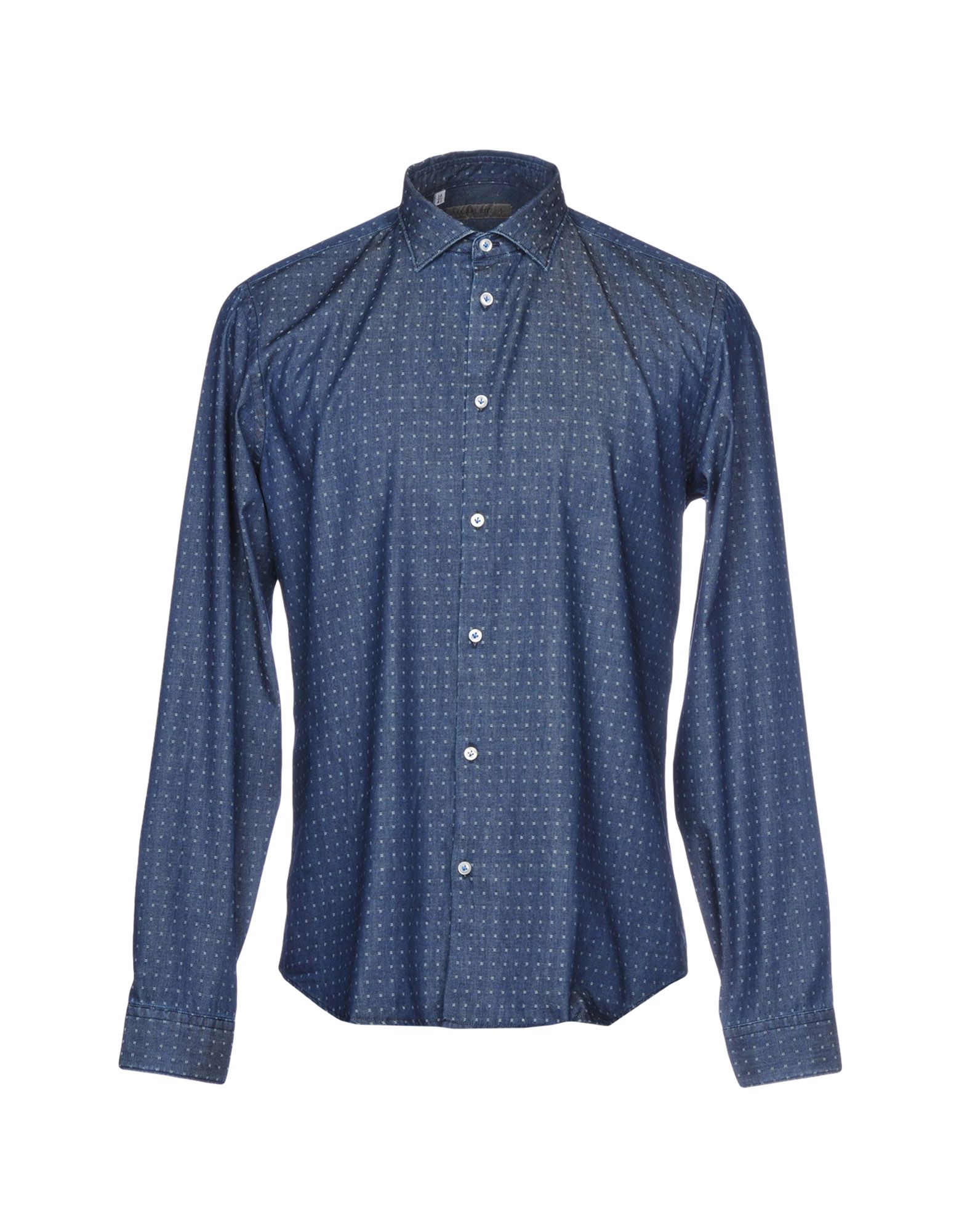 《送料無料》MANUEL RITZ メンズ デニムシャツ ブルー 41 コットン 100%