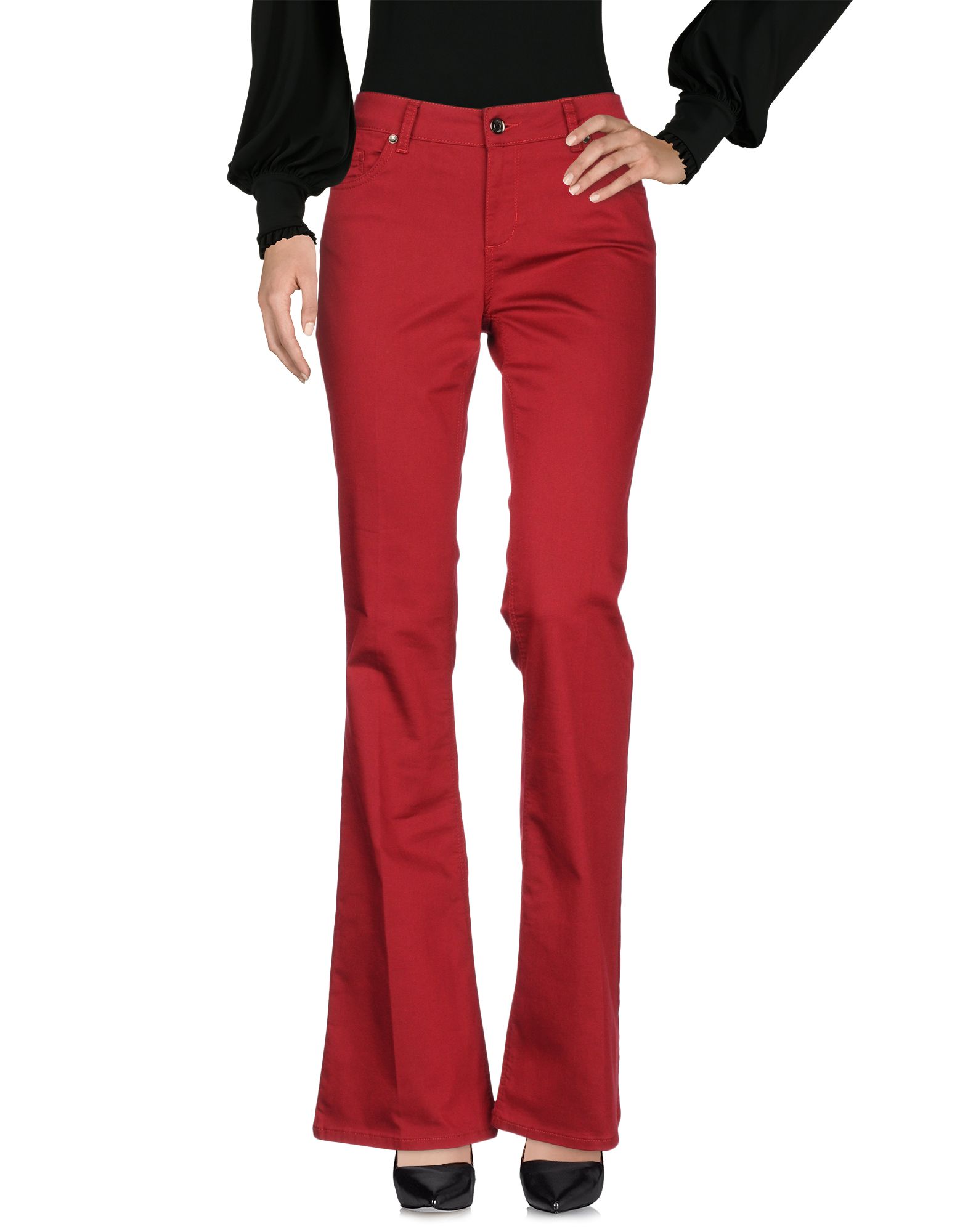 LIU •JO LIU •JO WOMAN PANTS BRICK RED SIZE 24W-36L COTTON, POLYESTER, ELASTANE,42678519EO 3