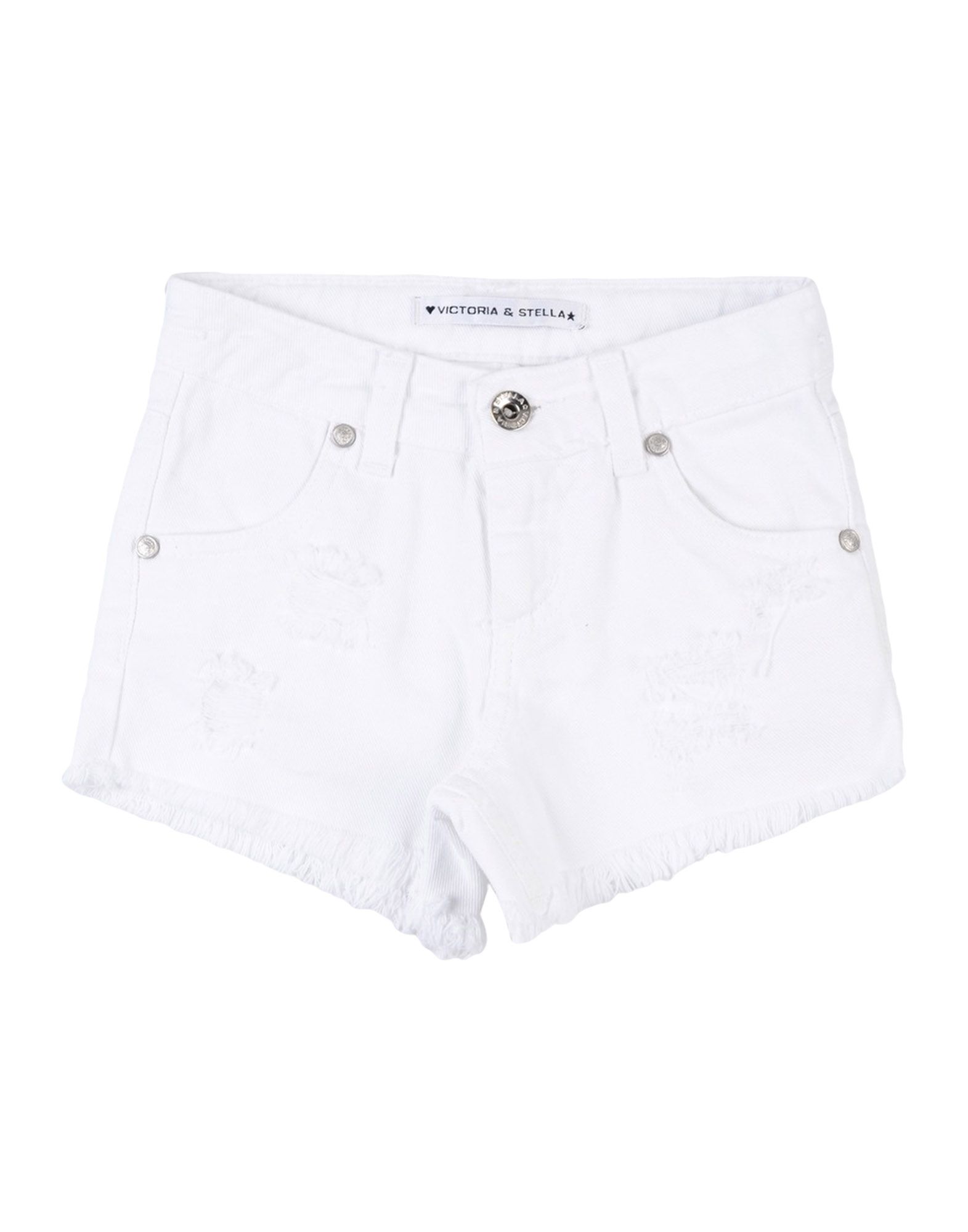 Victoria & Stella Kids' Denim Shorts In White