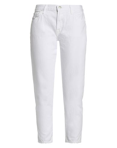 J Brand Woman Denim Pants White Size 24 Cotton