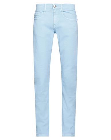 Man Jeans Sky blue Size 28 Cotton, Elastane