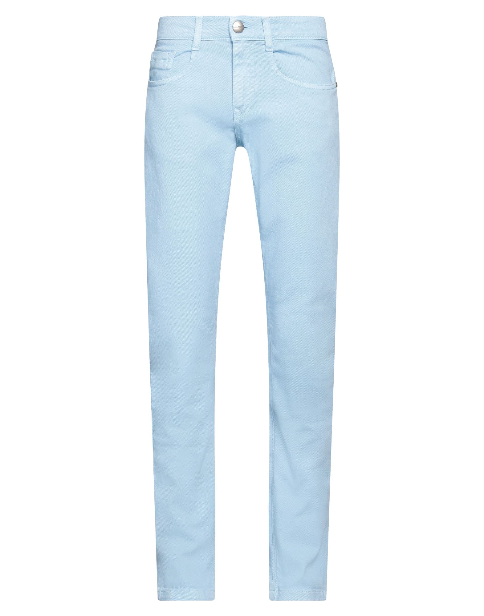 Shop Bikkembergs Man Jeans Sky Blue Size 32 Cotton, Elastane