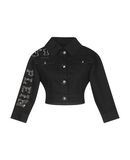 PHILIPP PLEIN Damen Jeansjacke/-mantel Farbe Schwarz Gre 4