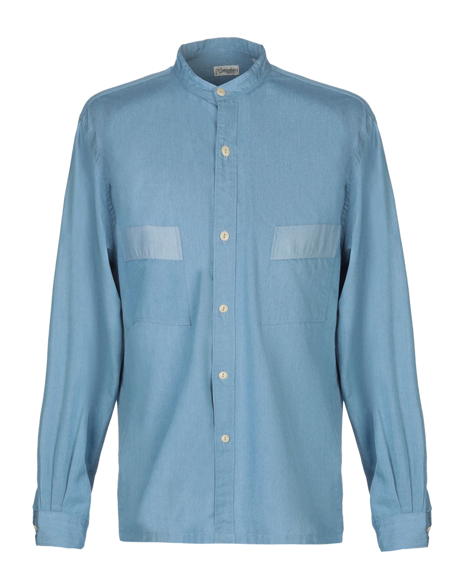 《送料無料》CAMOSHITA by UNITED ARROWS メンズ デニムシャツ ブルー L コットン 100%