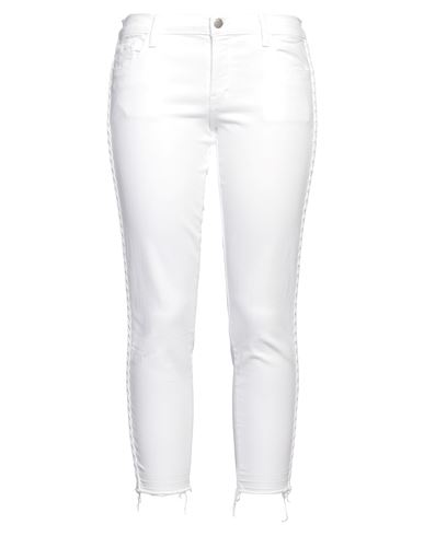 Woman Jeans White Size 28 Cotton, Polyester, Elastane