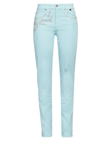 Woman Jeans Sky blue Size 28 Cotton, Elastane