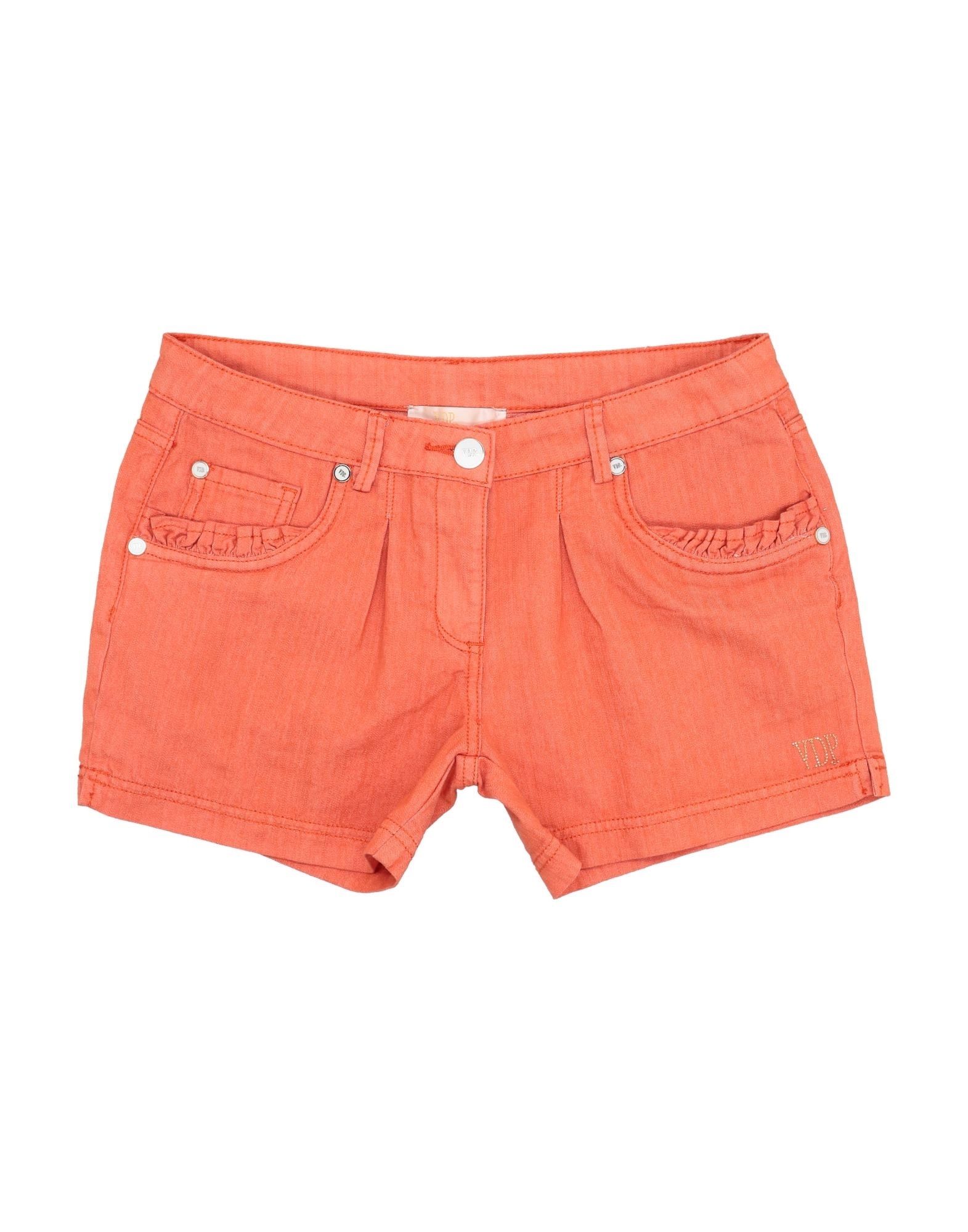 Vdp Collection Kids' Denim Shorts In Orange