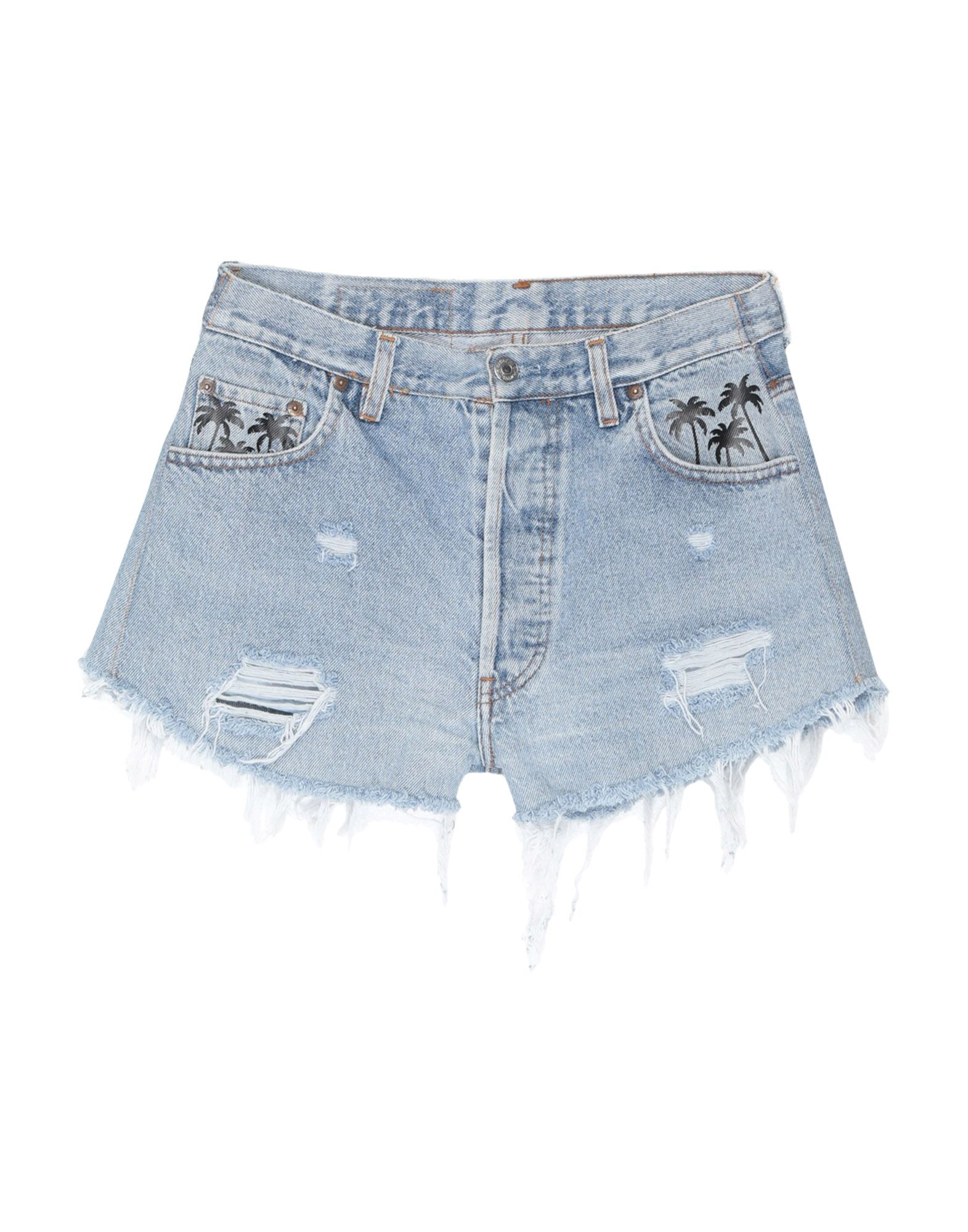 denim shorts in blue