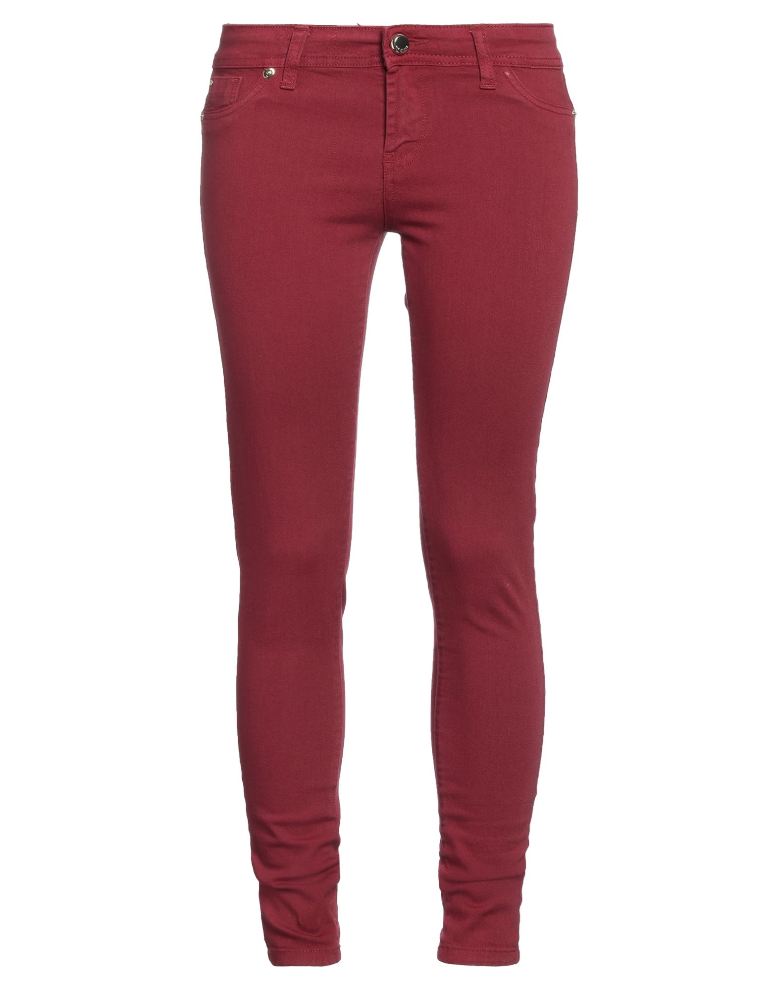 Gaudì Woman Jeans Burgundy Size 28 Cotton, Polyester, Elastane In Red