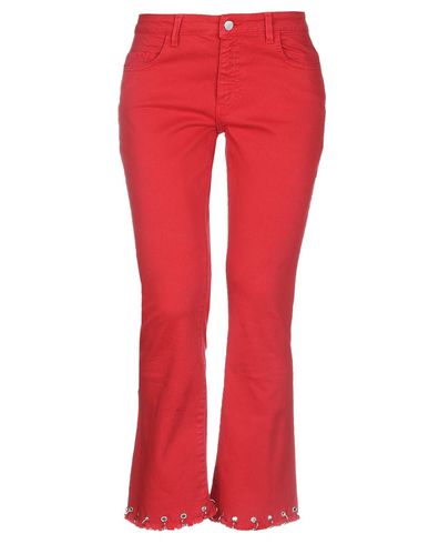 Woman Jeans Red Size 27 Cotton, Elastane