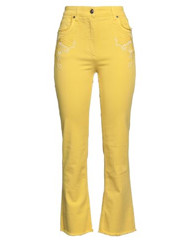 Etro Woman Jeans Ocher Size 27 Cotton, Elastane In Yellow