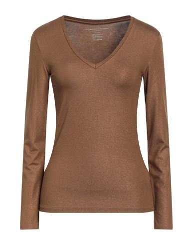 Majestic Filatures Woman T-shirt Brown Size 1 Viscose, Elastane