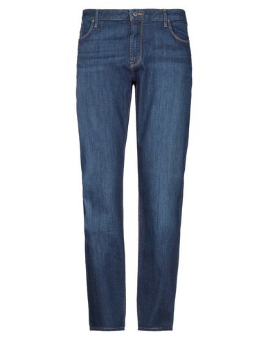 Man Jeans Blue Size 28 Cotton, Elastane, Cow leather