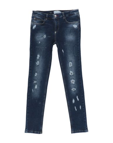 Philipp Plein Toddler Girl Jeans Blue Size 6 Cotton, Elastomultiester, Elastane In Blue
