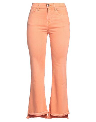 Jacob Cohёn Woman Denim Pants Apricot Size 30 Lyocell, Cotton, Polyester, Elastane In Orange