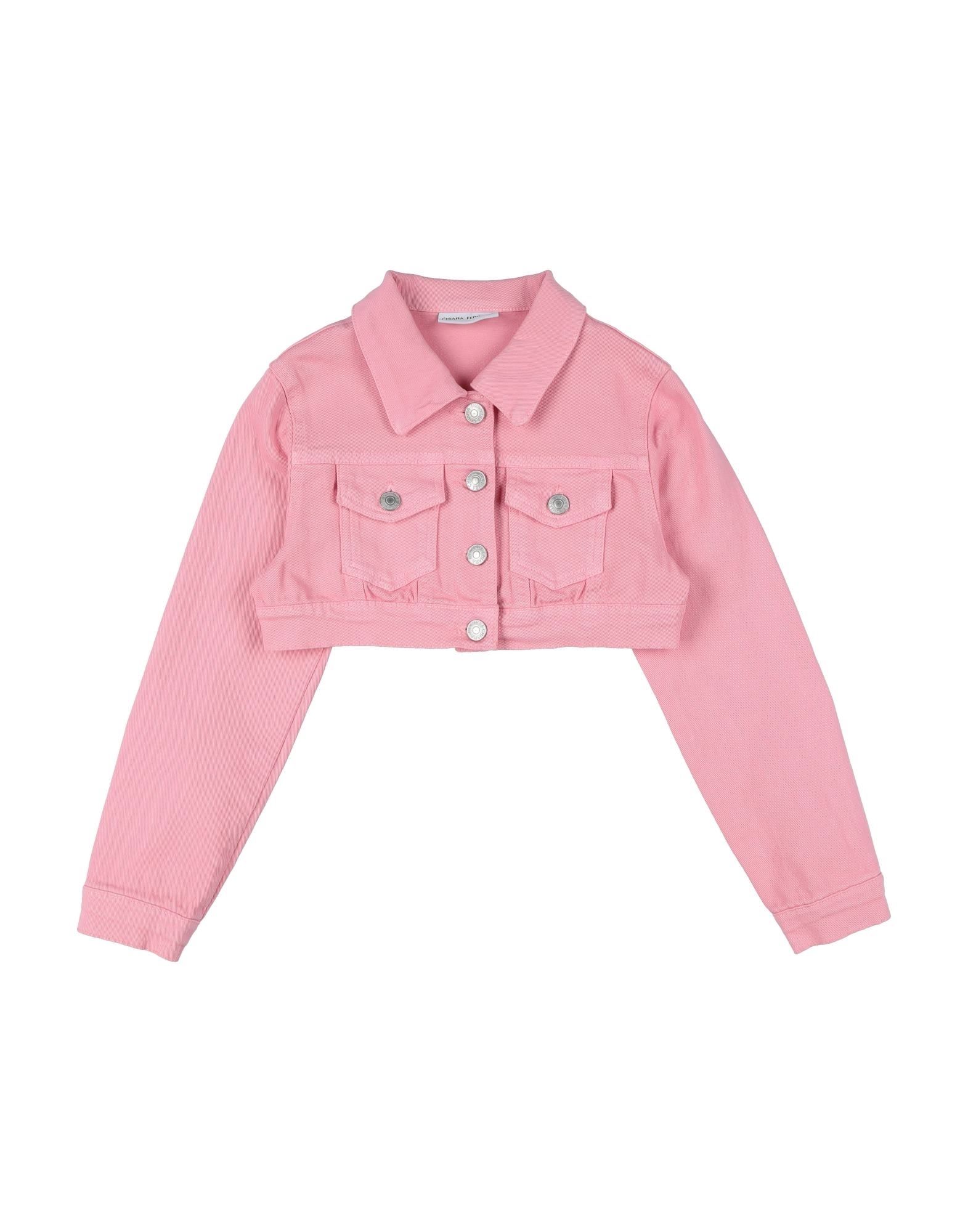 Chiara Ferragni Kids' Denim Outerwear In Pink